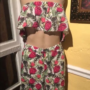 2 piece floral outfit